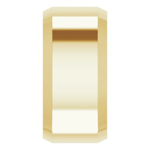18K Yellow Or White Or Rose Gold Beveled-Edge Comfort-Fit Flat Band