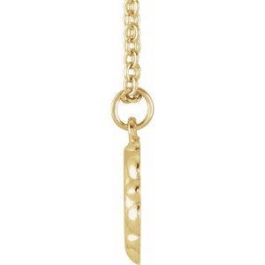 14K Yellow Gold 9.96 X 8.37 Mm 16-18 In Polished Bee Medallion Necklace