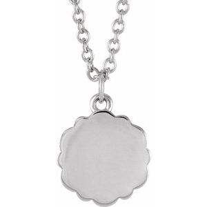 Sterling Silver 9.96 X 8.37 Mm 16-18 In Polished Bee Medallion Necklace