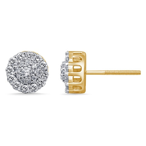 10K Yellow Gold 0.46- 0.52 Cttw Diamond Earring