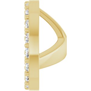 14K Yellow Gold 5.5 Mm Pair Polished 1/4 Ctw Lab-Grown Diamond Halo-Style Earring Jackets