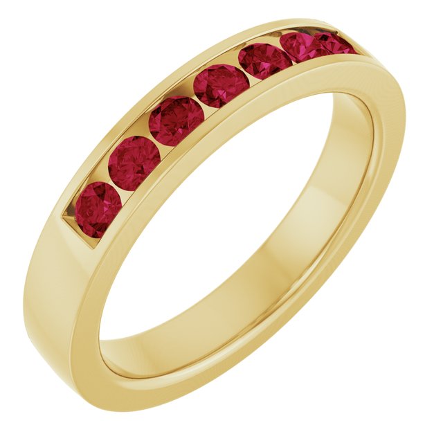14K Yellow Or White Gold Round 2.5 Mm Polished Lab-Grown Anniversary Band, Size 7