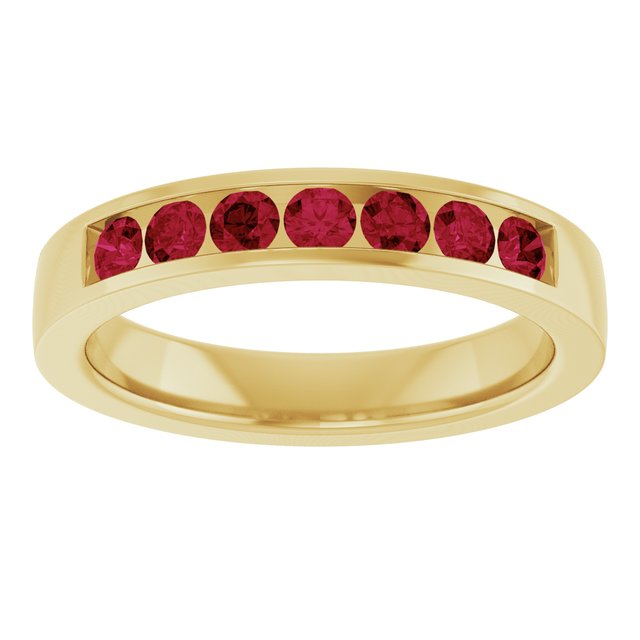 14K Yellow Or White Gold Round 2.5 Mm Polished Lab-Grown Anniversary Band, Size 7