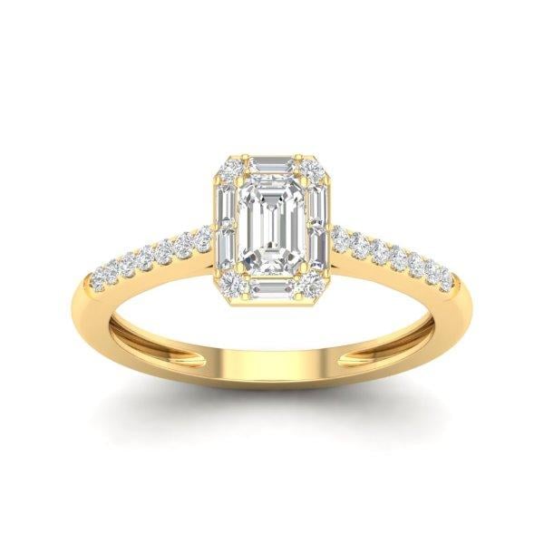 14K Yellow Or White Gold 0.50 Cttw Diamond Ladies Ring