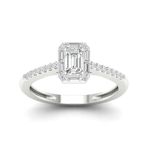 14K Yellow Or White Gold 0.50 Cttw Diamond Ladies Ring