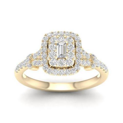 14K Yellow Gold 0.50 Cttw Diamond Ladies Ring