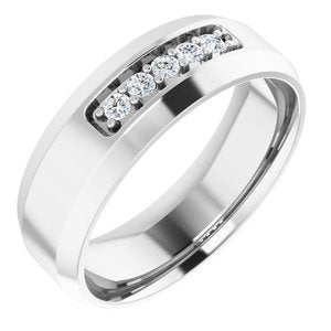 14K White Gold Round 2 Mm F+ Vs Lab-Grown Diamond Band Size 10