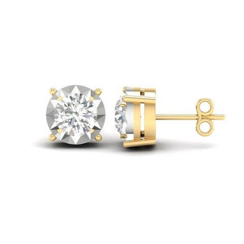 10K Yellow Gold 0.25 Cttw Diamond Earring