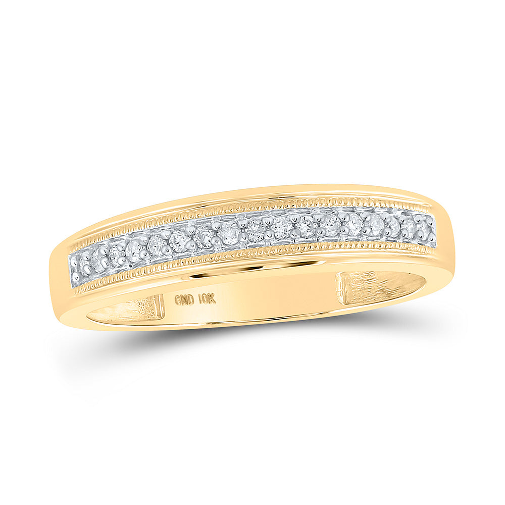 10K Yellow Gold His Hers Round Diamond Cluster Matching Wedding Set 3/8 Cttw, Womens Size: 5-10, Mens Size: 7-13