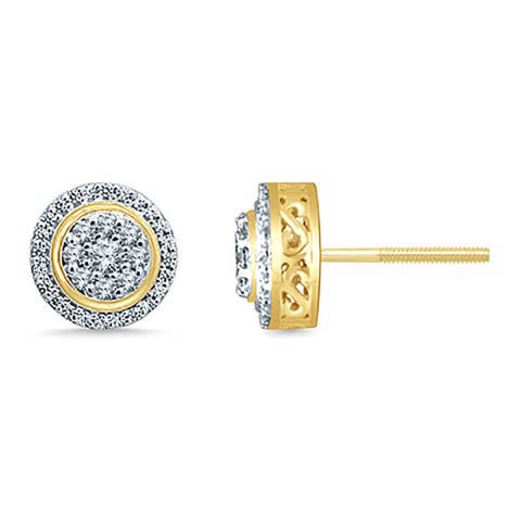 10K Yellow Gold 0.38-0.40 Cttw Diamond Earring