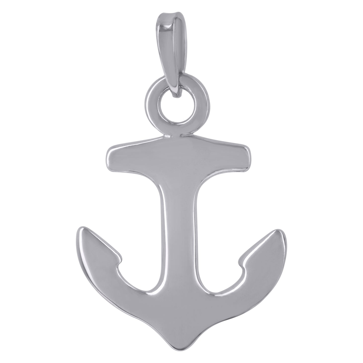 Sterling Silver Mens Ocean Anchor Charm Pendant