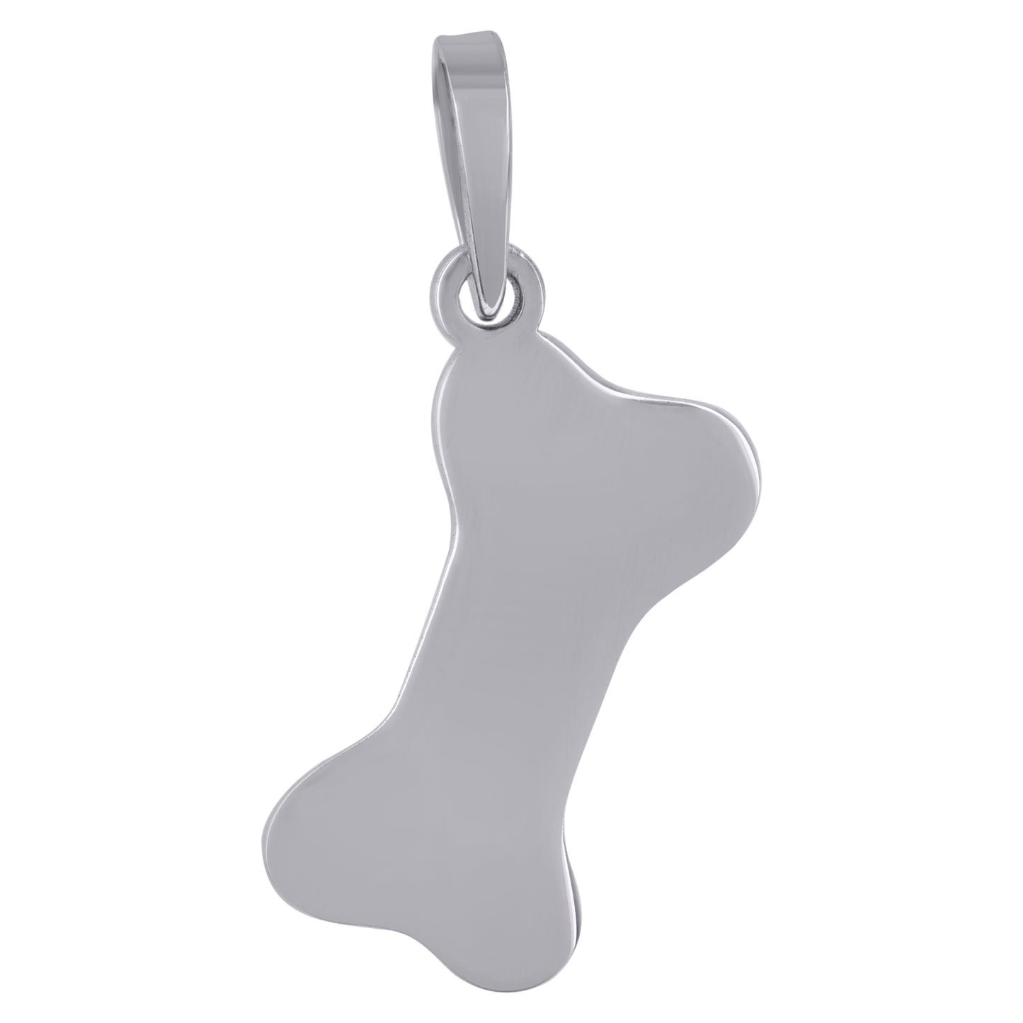 Sterling Silver Womens Pet Dog Bone Treat Animal Charm Pendant