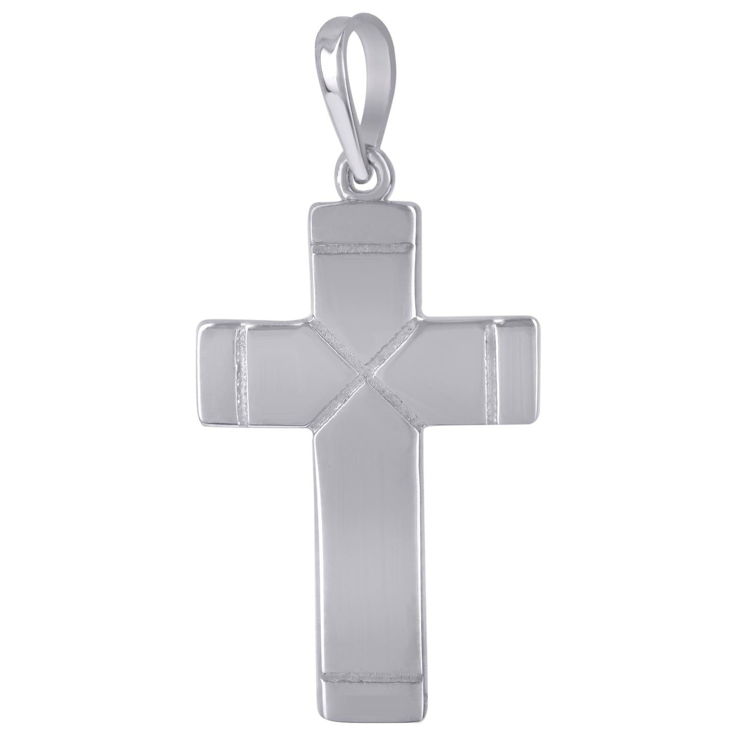Sterling Silver Unisex Religious Cross Charm Pendant