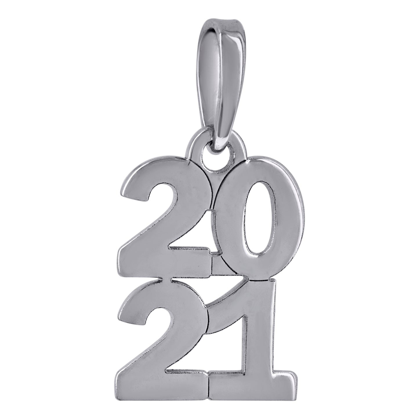 Sterling Silver Unisex Year 2021 Fashion Charm Pendant