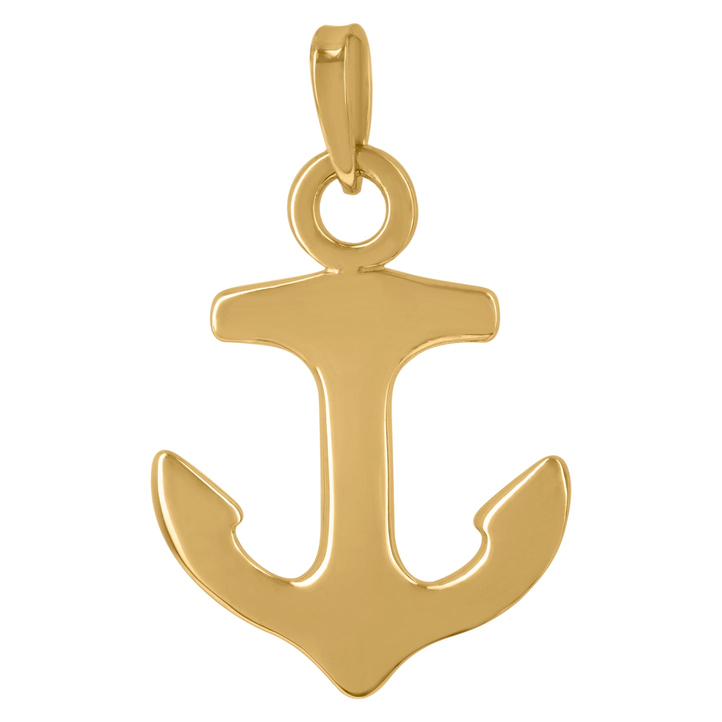 Sterling Silver Mens Ocean Anchor Charm Pendant