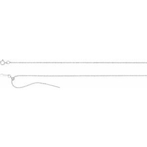 Sterling Silver Spring Ring Adjustable Threader Bead Chain, Length: 16-22 In, Width: 1 Mm