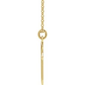 14K Yellow Gold 10 X 6 Mm 18 In Polished Cross Necklace