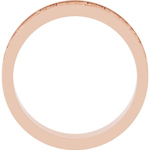 18k Yellow Or White Or Rose Gold Milgrain Sculptural Flat Band