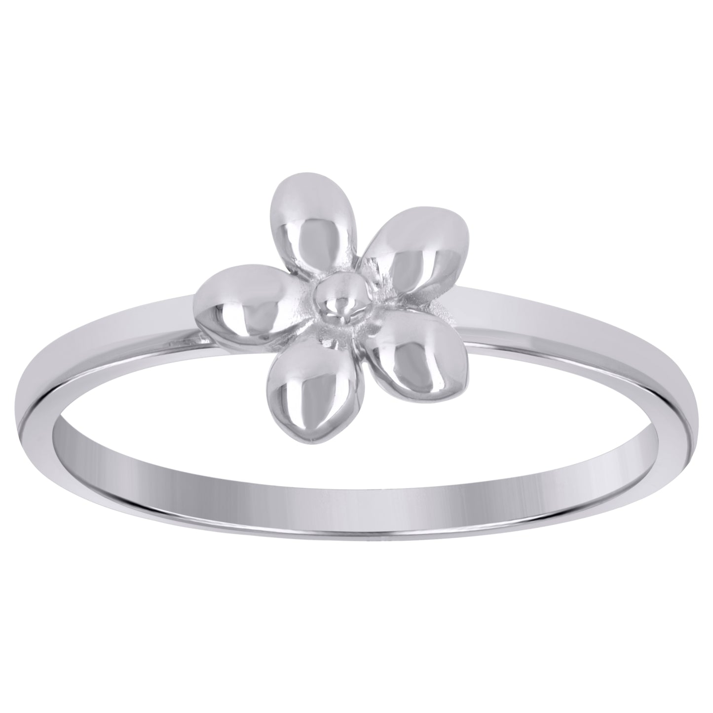 Sterling Silver Womens Flower Fashion Bridal Anniversary Wedding Engagement Band Ring Size 6 To 8