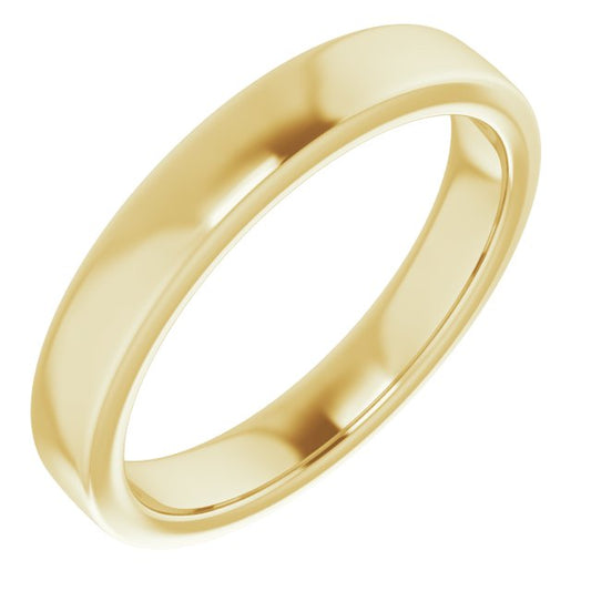 14K Yellow Gold Gold Cushion 6 X 6 Mm Polished Band, Size 7