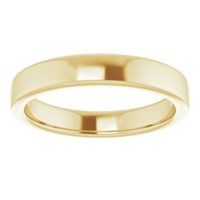 14K Yellow Gold Gold Cushion 6 X 6 Mm Polished Band, Size 7