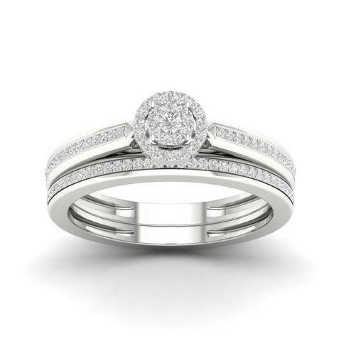 10K White Gold 0.25 Cttw Diamond Ladies Ring