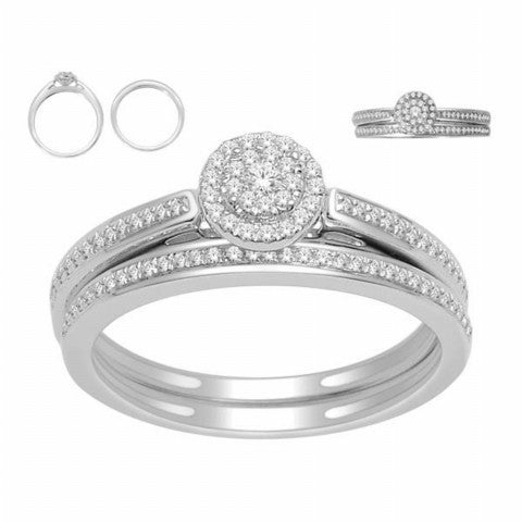 10K White Gold 0.25 Cttw Diamond Ladies Ring