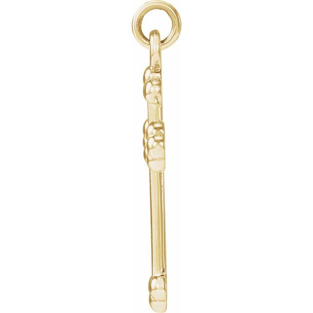 14K Yellow Gold 16 X 10.54 Mm Polished Cross Pendant