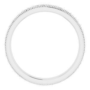 14K White Gold Round 1.2 Mm G-H Si2-Si3 1/10 Ctw Natural Diamond Floral Band Size 8