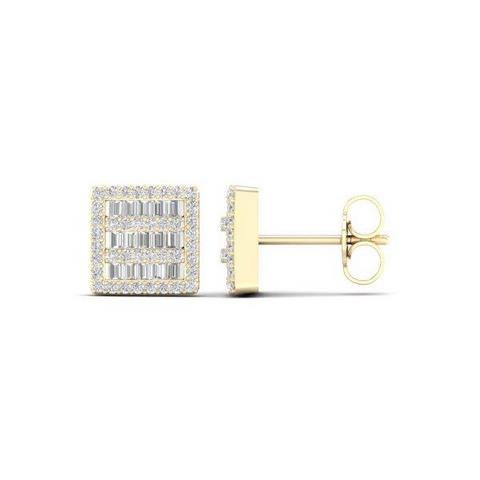 10K Yellow Or White Gold 0.50 Cttw Diamond Baguette Earring