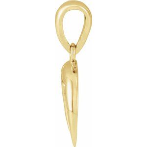 14K Yellow Gold 17.85 X 11.93 Mm Polished Crescent Moon Pendant