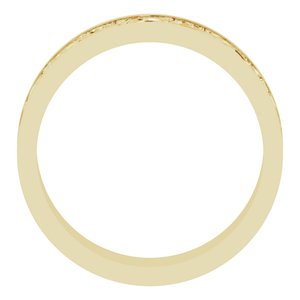 18k Yellow Or White Or Rose Gold Milgrain Sculptural Flat Band