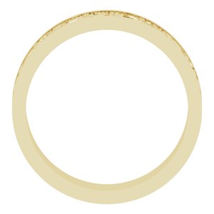 18k Yellow Or White Or Rose Gold Milgrain Sculptural Flat Band