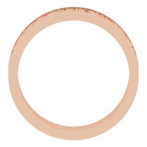 10k Yellow Or White Or Rose Gold Milgrain Sculptural Flat Band