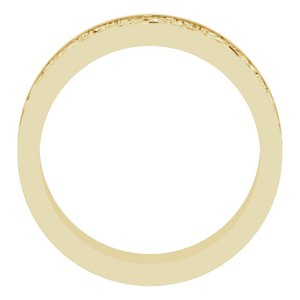 18k Yellow Or White Or Rose Gold Milgrain Sculptural Flat Band
