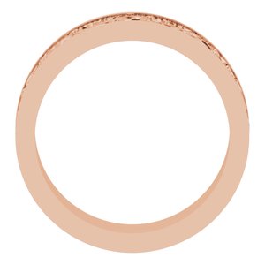10k Yellow Or White Or Rose Gold Milgrain Sculptural Flat Band