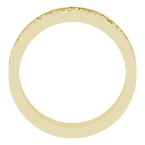 18k Yellow Or White Or Rose Gold Milgrain Sculptural Flat Band