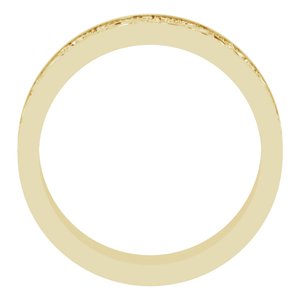 10k Yellow Or White Or Rose Gold Milgrain Sculptural Flat Band