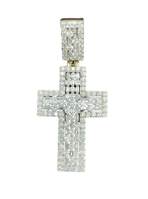 10K Yellow Gold 1.61 Cttw Diamond Cross