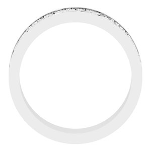Sterling Silver Milgrain Sculptural Flat Band