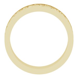 10k Yellow Or White Or Rose Gold Milgrain Sculptural Flat Band