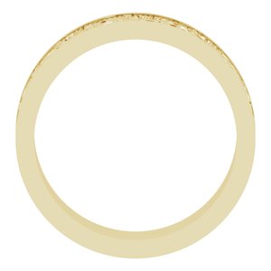10k Yellow Or White Or Rose Gold Milgrain Sculptural Flat Band
