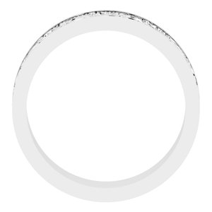 Sterling Silver Milgrain Sculptural Flat Band