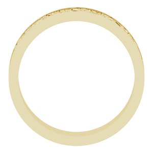 18k Yellow Or White Or Rose Gold Milgrain Sculptural Flat Band