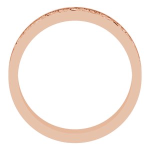 18k Yellow Or White Or Rose Gold Milgrain Sculptural Flat Band