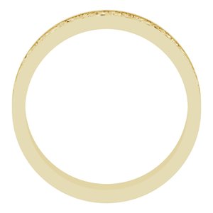 18k Yellow Or White Or Rose Gold Milgrain Sculptural Flat Band