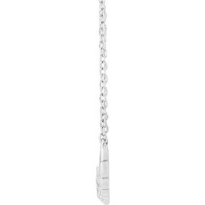 Sterling Silver 24.91 X 8.91 Mm 18 In Polished Angel Wings Necklace