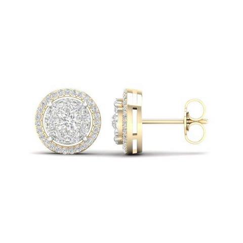 10K Yellow Gold 0.25 Cttw Diamond Earring