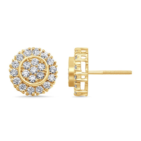 10K Yellow Gold 0.98-1.10 Cttw Diamond Earring