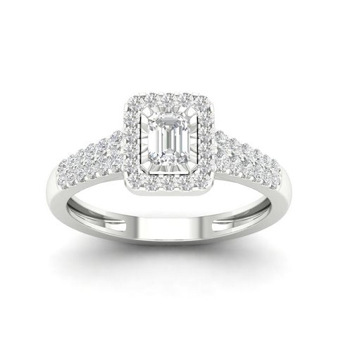 14K White Gold 0.50 Cttw Diamond Ladies Ring